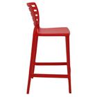 Cadeira Plastica Monobloco Sofia Vermelha Encosto Vazado Hori