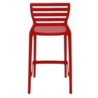 Cadeira Plastica Monobloco Sofia Vermelha Encosto Vazado Hori