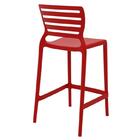 Cadeira Plastica Monobloco Sofia Vermelha Encosto Vazado Hori