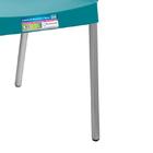 Cadeira Plástica Pé Alumínio Com Braços Turquesa - Paramount