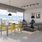 Cadeira Plástica Safira 84x44x52cm Amarelo Tramontina