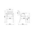 Cadeira Plastica Universitária Iso  Frisokar