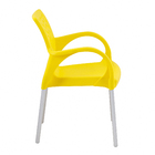 Cadeira Plástico Deluxe 81x43cm Amarelo  Forte Plástico