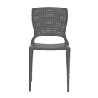 Cadeira Plástico Safira Grafite 82x43cm