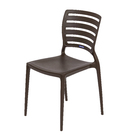 Cadeira Plástico Sofia Marrom 82x45cm