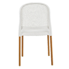 Cadeira Plastico Vintage 84x40cm Branco Forte Plástico