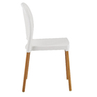 Cadeira Plastico Vintage 84x40cm Branco Forte Plástico