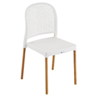 Cadeira Plastico Vintage 84x40cm Branco Forte Plástico
