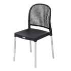 Cadeira Plastico Vintage 84x40cm Preto Forte Plástico