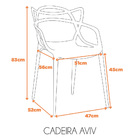 Cadeira Polipropileno Aviv Fratini Azul Marinho