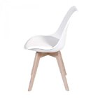 Cadeira Polipropileno Base Em Madeira Modesti 1108  Branco