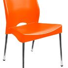 Cadeira Polipropileno Cromada Toulon - Laranja