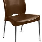 Cadeira Polipropileno Cromada Toulon - Marrom