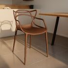 Cadeira Polipropileno Leitura Sala Jardim Marrom