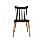 Cadeira Polipropileno Madeira Roma Fratini Móveis Preto