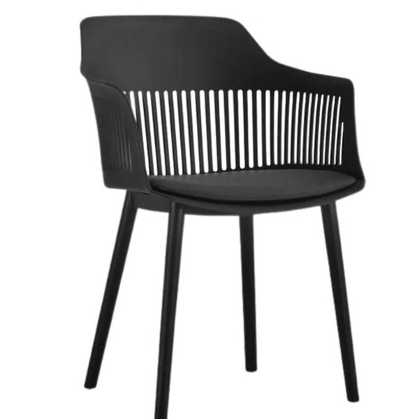 Cadeira Polipropileno Marcela Preta Sala Cozinha Jantar