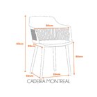 Cadeira Polipropileno Montreal Fratini Camurça