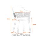 Cadeira Polipropileno Montreal Marrom Fratini Marrom