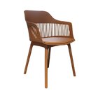 Cadeira Polipropileno Montreal Marrom Fratini Marrom