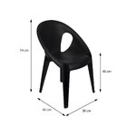 Cadeira Polipropileno Para Sala De Jantar Drop Preta