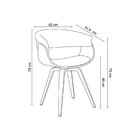 Cadeira Poliuretano Base Giratória Betina  Marrom