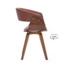 Cadeira Poliuretano Base Giratória Betina Marrom