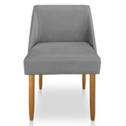 Cadeira Poltona Juliana Suede Grafite Pés Palito Castanho - P