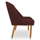 Cadeira Poltona Juliana Suede Marsala Pés Palito Castanho - P