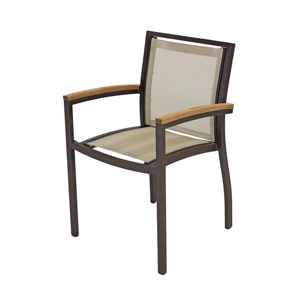 Cadeira Poltrona Acelga Alumínio E Tela Sling Para Piscina