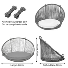 Cadeira Poltrona Balanço Suspensa Cancun Branco, P/ Área Exte