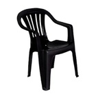 Cadeira Poltrona Com Apoio De Braço Preta Resistente Com Pont