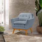 Cadeira Poltrona Confortável Chile Para Sala Em Linho Sofatec