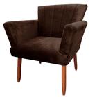 Cadeira Poltrona De Escritório Sala Recepção Visammer Marrom