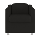 Cadeira Poltrona Decorativa Recepção Hospital Suede Preto