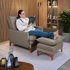 Cadeira Poltrona Do Papai Reclinável Munique Veludo Chocolate