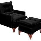 Cadeira Poltrona Do Papai Reclinável Munique Veludo Preto