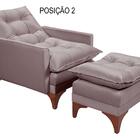 Cadeira Poltrona Do Papai Reclinável Munique Veludo Rose