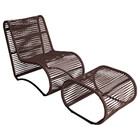 Cadeira Poltrona E Puff Porto Para Área Externa Em Alumínio E