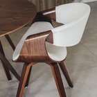 Cadeira Poltrona Em Madeira Maciça E Linho Nicole Creme