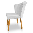 Cadeira Poltrona Flor Veludo Pés Palito Castanho - Pallazio -