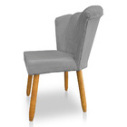 Cadeira Poltrona Flor Veludo Pés Palito Castanho - Pallazio -