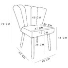 Cadeira Poltrona Flor Veludo Pés Palito Castanho - Pallazio -