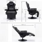 Cadeira Poltrona Gamer Pelegrin Pel-y101 Couro Pu Preta