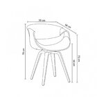 Cadeira Poltrona Giratória Em Madeira Maciça Nicole Preto