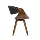 Cadeira Poltrona Giratória Em Madeira Maciça Nicole Preto