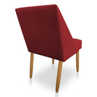 Cadeira Poltrona Juliana Suede Pés Palito Castanho - Pallazio