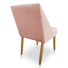 Cadeira Poltrona Juliana Suede Pés Palito Castanho - Pallazio