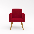 Cadeira Poltrona Para Escritório - Balaqui Decor Vermelha