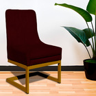 Cadeira Poltrona Para Sala De Jantar Valentina Suede Base Dou