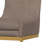 Cadeira Poltrona Para Sala De Jantar Valentina Suede Base Dou